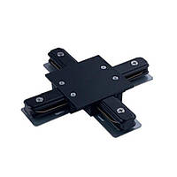 З'єднувач кутовий вбудованого монтажу NOWODVORSKI PROFILE RECESSED X-CONNECTOR BLACK CN