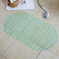 Силіконовий антиковзкий килимок для ванної кімнати. Зелений