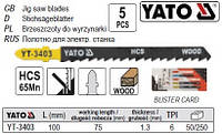 Набір полотно для електролобзика (дерево) 6TPI l=100мм набір 5шт YATO-3403