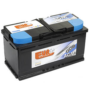 Акумалятор стартерний 95Ah 6СТ-95 EUROKRAFT AGM (-/+) EN860A 353x175x190 для систем START- STOP з-д  595 82 04