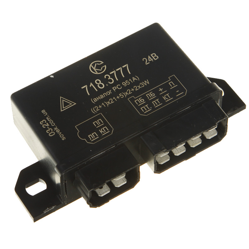 Реле поворотів РС951А 24В КАМАЗ, МАЗ, КРАЗ, УРАЛ, БЕЛАЗ, ЛАЗ, ГАЗ (в-во SOVEK) 718.3777, фото 1