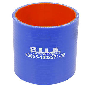 Патрубок інтеркулера КРАЗ D=75, L=80 мм силікон (пр-во S.I.L.A. AC) 65055-1323221-02