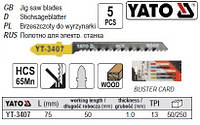 Набір полотно для електролобзика (дерево) 13TPI l=75мм 5шт YATO-3407