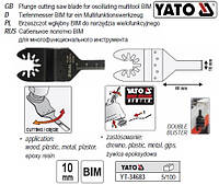 Пила насадка для реноватора заглиблююча BIM 40 х 10 мм YATO-34683