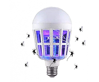 Лампа від комарів 15W електричний фумігатор цоколь Е27 знищувач комах біла