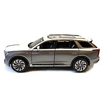 Машинка металева дитяча електромобіль Hongqi E-HS9, сірий, Автоексперт, 1:24, світло, інерція, відкриваються двері, багажник,, фото 3