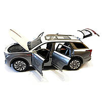 Машинка металева дитяча електромобіль Hongqi E-HS9, сірий, Автоексперт, 1:24, світло, інерція, відкриваються двері, багажник,, фото 5