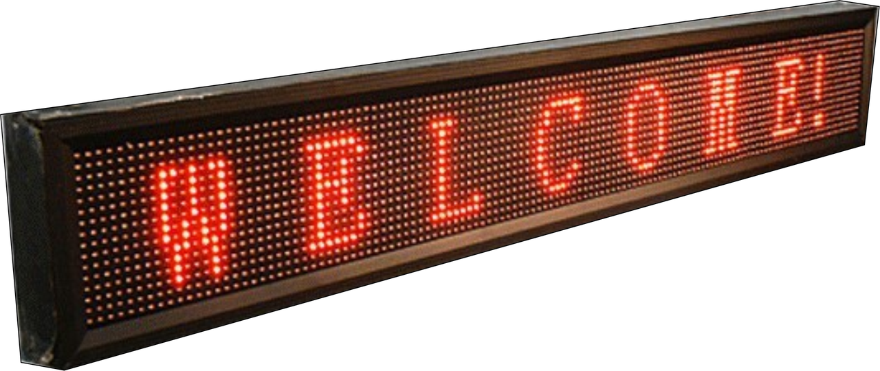 Рухомий рядок водонепроникний із червоними діодами 135*23 R, рекламна світлодіодна вивіска від 220v