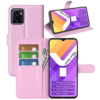 Чохол-книжка Litchie Wallet для Vivo Y15s Light Pink