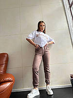Летний женский стильный спортивный костюм NEW YORK: футболка и штаны (р.42-48). Арт-1415/46