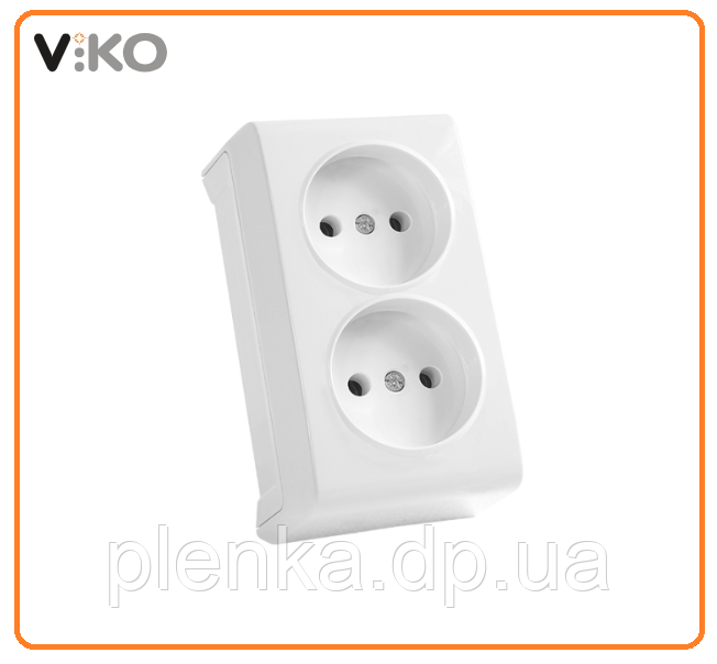 Розетка подвійна без заземлення Viko Vera Білий 90681055