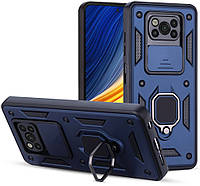 Чехол с защитой камеры 3DGuard Xiaomi Poco X3 Pro Синий
