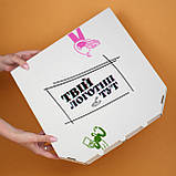 Друк на коробках під піцу 32 см Терміновий кольоровий друк на коробках малим тиражем, фото 2