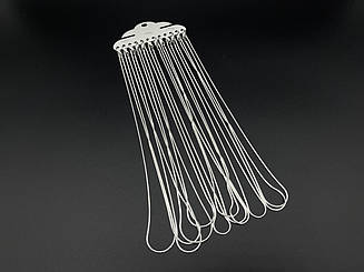 Ланцюжок на шию (декоративна прикраса). Колір "Срібло". 45см 1.5мм