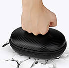 Чохол для навушників Карбон 17*13*8 см. Кейс для складаних навушників, фото 2