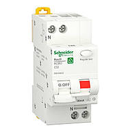 Дифференциальный автоматический выключатель RESI9 Schneider Electric 16 А, 30 мA, 1P+N, 6кA, кривая С, тип АС