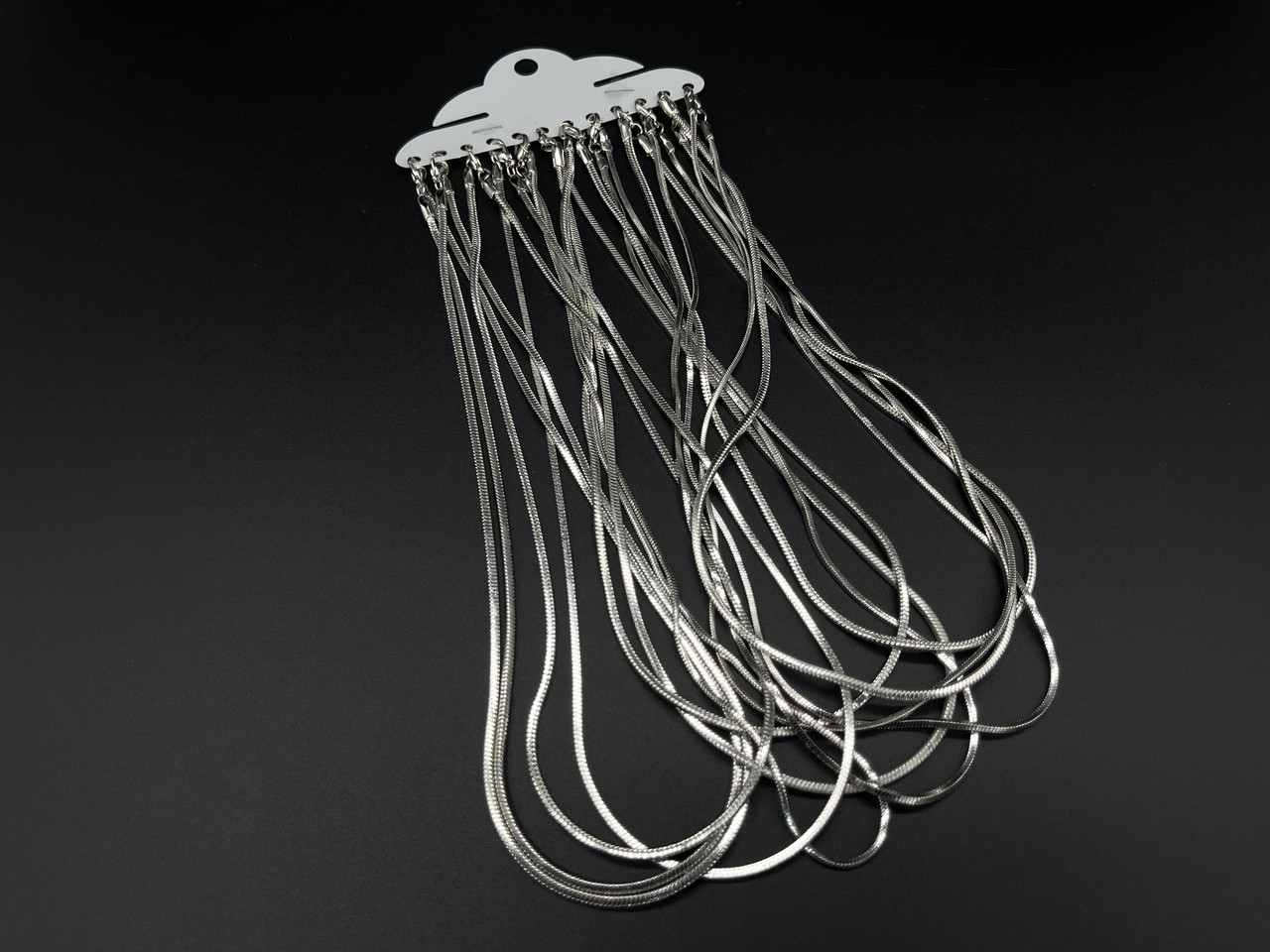 Ланцюжок на шию (декоративна прикраса). Колір "Срібний". 45см 2,1мм, фото 1