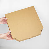 Коробка для піци бура 320*320*35 мм Готові коробки під піцу коричневі, фото 5