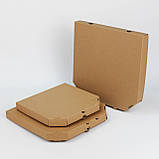 Коробка для піци бура 320*320*35 мм Готові коробки під піцу коричневі, фото 2