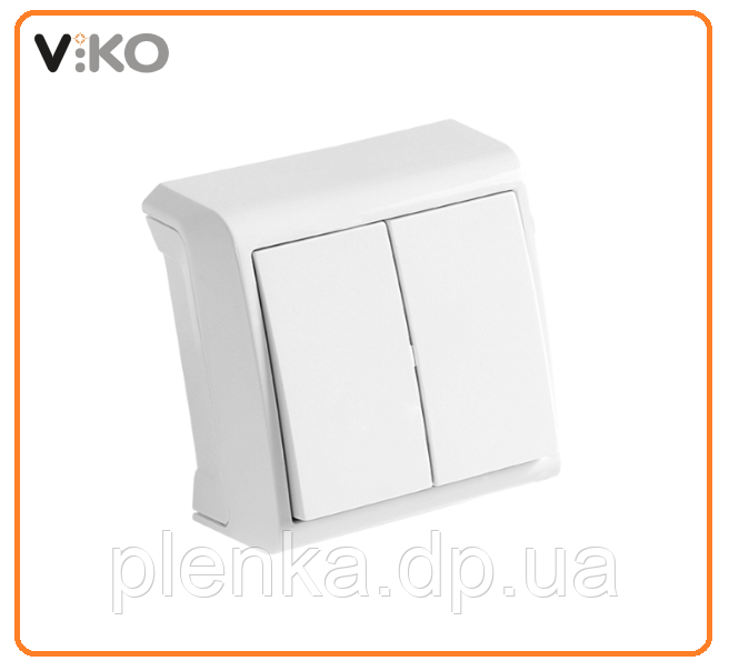 Вимикач 2-кл. Viko Vera Білий 90681002