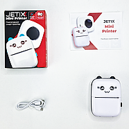 Портативний термопринтер JETIX Mini printer Black | Принтер із двома рулонами термопаперу в комплекті, фото 10