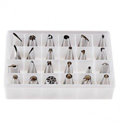 Насадки нержавіючі для кондитерських мішків (набір 24 шт), фото 1