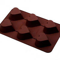 Силіконова форма на 6 виробів " Серце " Empire 30 х 16 х 3 см (шт)