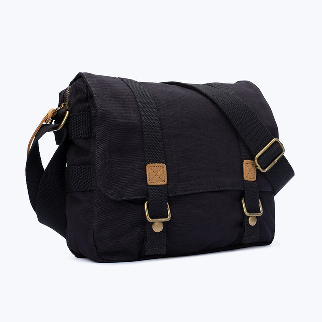 Фото сумка чоловіча S.c.cotton месенджер через плече чорний