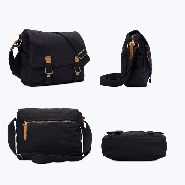 Фото сумка чоловіча S.c.cotton месенджер через плече чорний