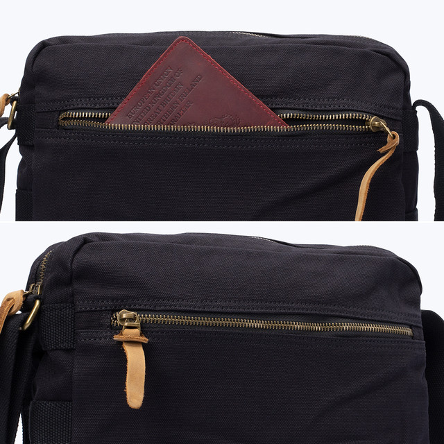 Фото сумка чоловіча S.c.cotton месенджер через плече чорний