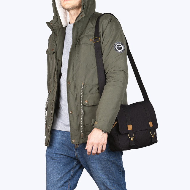 Фото сумка чоловіча S.c.cotton месенджер через плече чорний