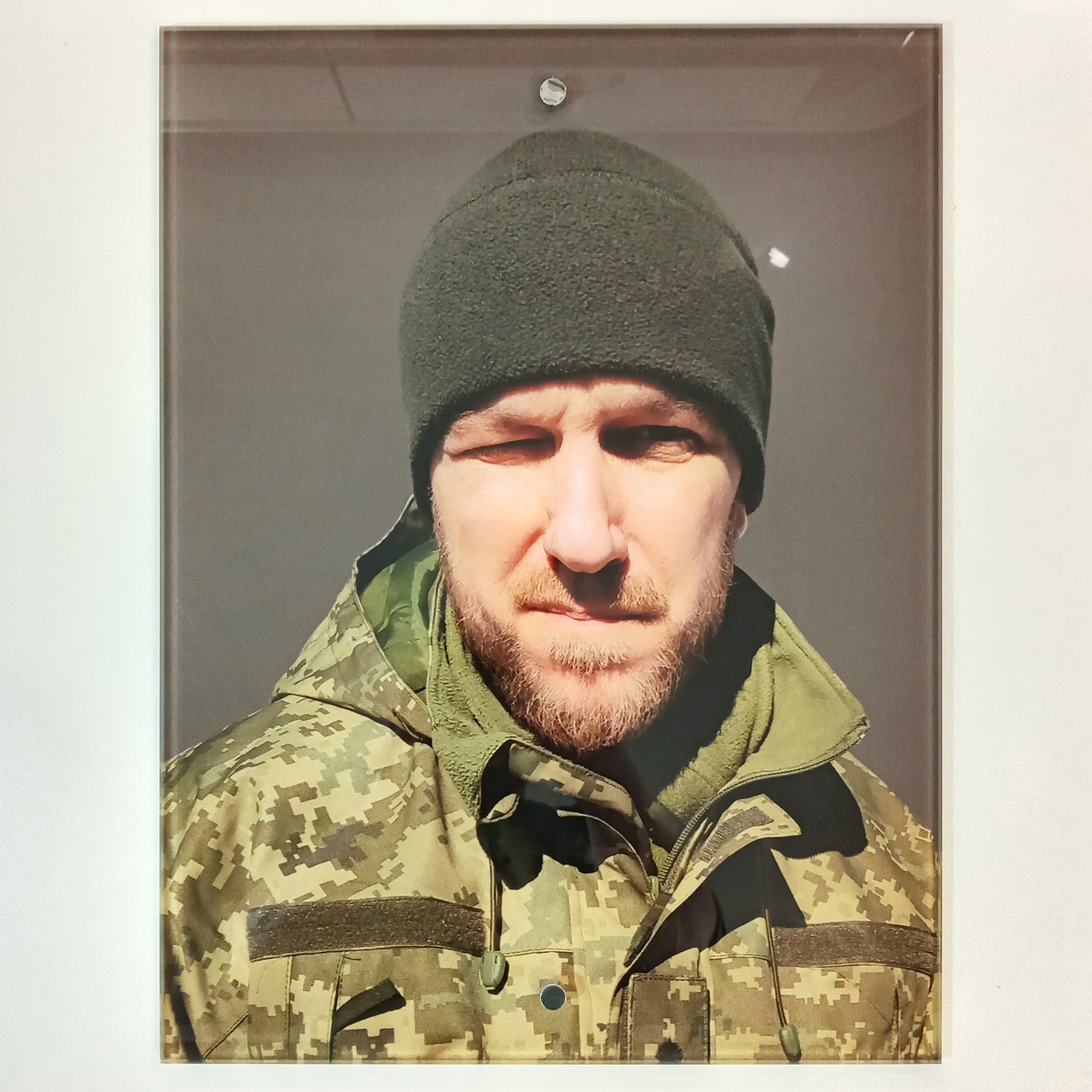 Фото на хрест на військовий цвинтар, розміри скла 20х30 см (А4), товщина 6 мм, отвори/кріплення, фото 1