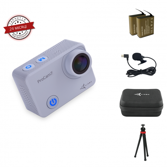Набір блогера 12 в 1: екшн-камера AIRON ProCam 7 Touch із аксесуарами