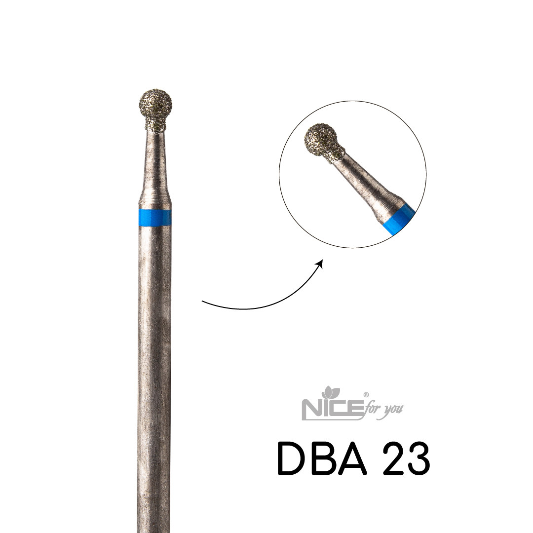 Фреза алмазна Nice for you КУЛЯ DBA 23 Синя