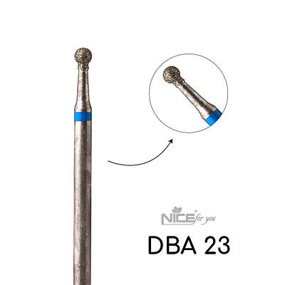 Фреза алмазна Nice for you КУЛЯ DBA 23 Синя