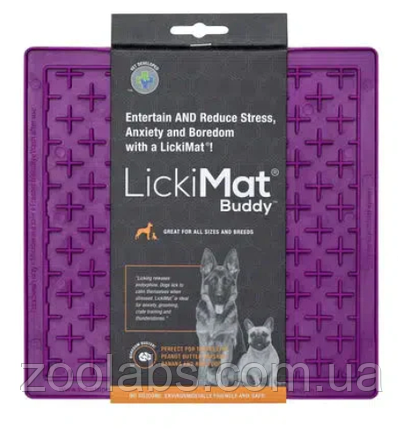 Килимок для повільного годування собак | Lickimat Buddy 20 см х 20 см, фото 1