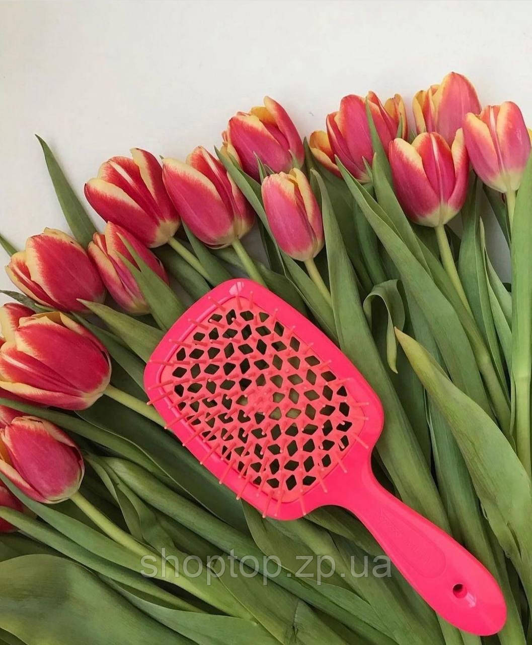 Гребінець для волосся Superbrush від Janeke, кораловий, фото 1