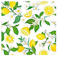 Салфетки бумажные трехслойные с рисунком Марго Лимоны 18 шт