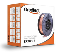 Проволока сварочная омедненная GRADIENT ER70S-6 Ø0,8 мм (0.45кг) D100 [GWC0800]