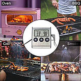 Цифровий термометр із виносним датчиком до 300 градусів Digital Cooking Thermometer на магніті, фото 4