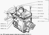 КПП в сборе 4-х ступенчатая ГАЗ 66 с коробкой отбора мощности