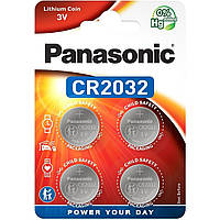 Батарейка PANASONIC CR2032 Lithium 3V 4 шт