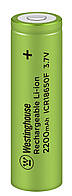 Аккумулятор литий-ионный Westinghouse Li-ion ICR18650, 2200mAh, 1шт/уп
