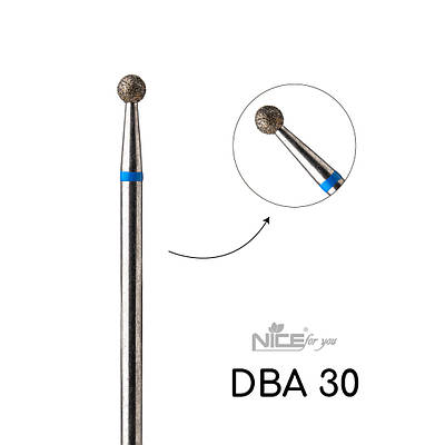 Фреза алмазна Nice for you КУЛЯ DBA 30 Синя