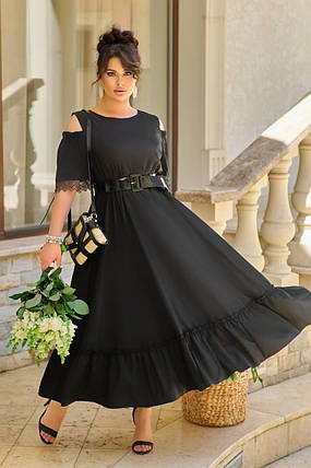 Сукня БАТАЛ міді в кольорах 986608, фото 1