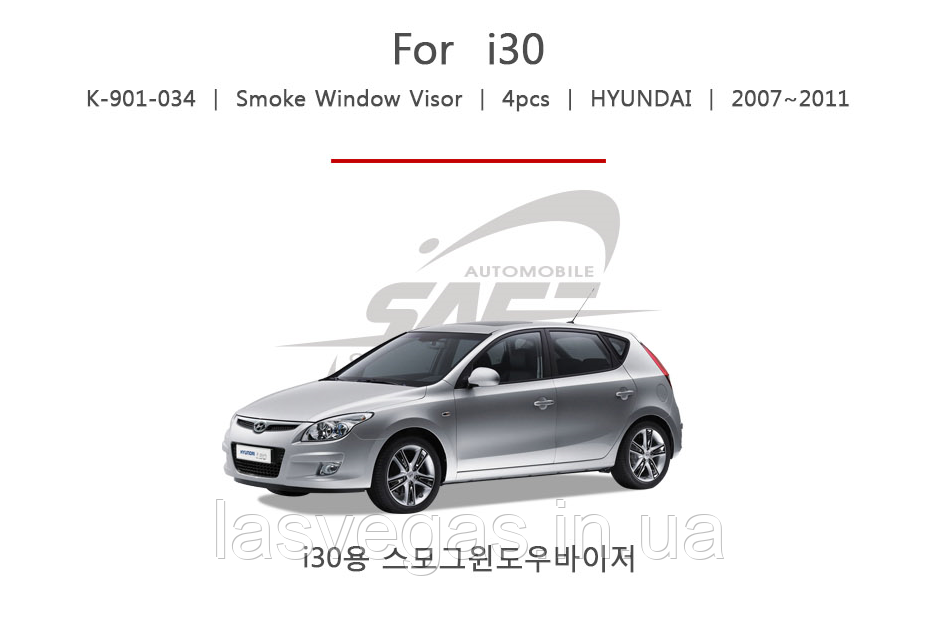 Вітровики, дефлектори вікон Hyundai I-30 CW Wagon 2007-2012 (Kyoung Dong/Корея), фото 1