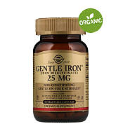 Solgar, Gentle Iron, Железо мягкого действия, 25 мг, 90 капсул