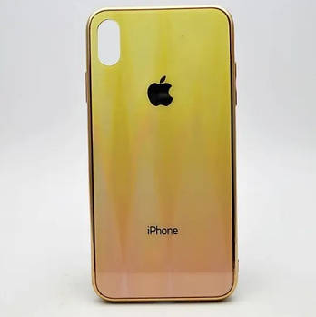 Чохол накладка Silicon Crystal для iPhone XS Max Yellow-Orange
