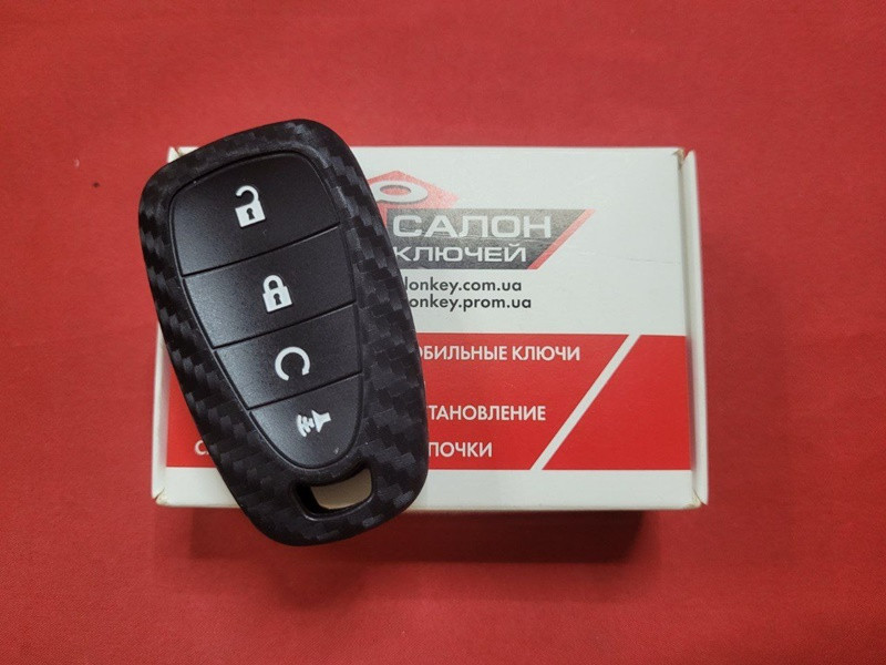 Чохол для ключа Chevrolet Силіконовий-Карбон