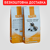 Сухой корм для взрослых и пожилых кошек Criss (Крисс) - Домашняя птица, 10 кг